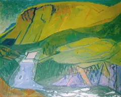 Hjalmar Haalke, Kveld ved Driva, 1937, Olje på lerret