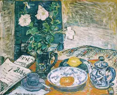 Alfhild Lunde, Petunia, 1938, Olje på lerret