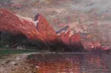 Midnattsol by Adelsteen Normann, Olje på lerret, sold Dec 2005