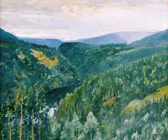Arne Paus, Dyp skog i Valdres, Olje på plate