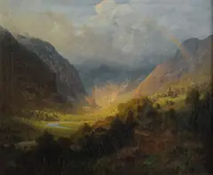 Joachim Frich, Til kirke, 1846, Olje på lerret