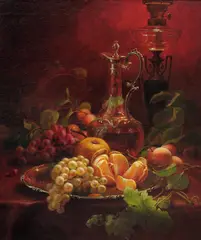 Frants Diderik Bøe, Stilleben, 1871, Olje på lerret