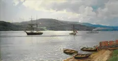 Hans Gude, Fra Kristianiafjorden, 1896, Olje på lerret