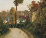 Mann på landevei by Frits Thaulow, Olje på lerret, sold Nov 2005
