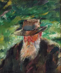Henrik Lund, Portrett av Christian Krohg, 1921, Olje på lerret