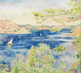 Sommerdag, fra Rønnes by Arne Kavli, Olje på lerret, sold Nov 2005