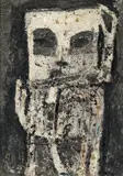 Olav Strømme, Kysset, Olje og collage på plate