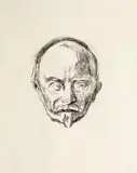 Edvard Munch, Christian Sinding, Litografi trykket i sort på middels tynt gulhvitt