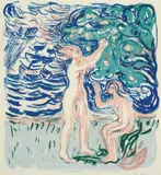 Edvard Munch, Nøytralien, Fargelitografi trykket i fem farger på middels
