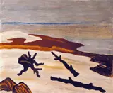 Reidar Aulie, Sjø i snø, Fargelitografi, lysmål