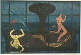 Ulf Valde Jensen, Komposisjon med to figurer, 1975, Fargeradering, lysmål