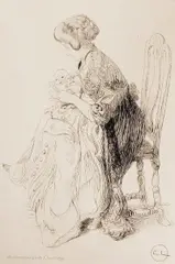 Carl Larsson, Suzanne och Gunlög, Radering