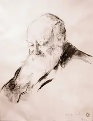 Henrik Lund, Portrett av Christian Krohg, Litografi, lysmål