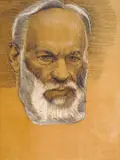 Dagfin Werenskiold, Portrett av faren Erik Werenskiold, Blandingsteknikk, lysmål