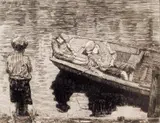 Erik Werenskiold, Fiskende gutter
