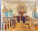 Eyolf Nagell Erichsen, Bønsnes kirke Hole Ringerike, Olje på plate