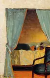 Interiør med hvilende kvinne by Thorolf Holmboe, 1890, Olje på plate, sold Jun 2005