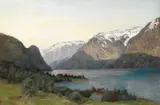 Eimrich Rein, Utsikt fra Lofthus i Hardanger mot Folgefonnen, Olje på lerret