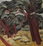 Rudolph Thygesen, Skogsparti, 1927, Olje på lerret