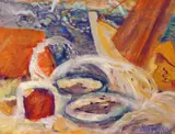 Kristian Tysken, Fisker i storm, 1941, Olje på plate