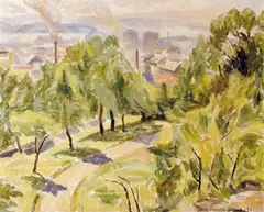 Norvald Valand, Fra Stensparken, 1938, Olje på lerret