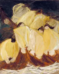 Sigurd Winge, Studie fra sildefisket III, 1938, Olje på plate