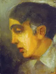 Asbjørn Aamodt, Portrett av Herman Wildenvey, Olje på plate
