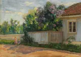 Gateparti fra Åsgårdstrand by Thorolf Holmboe, Olje på lerret, sold May 2005