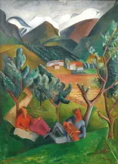 Nils Krantz, Vik i Sogn, 1922, Olje på lerret