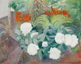 Rudolph Thygesen, Blomster. Peoner, 1934, Olje på lerret