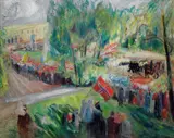 Johan Lie-Gjemre, 17. mai på Karl Johan, Olje på lerret