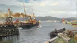Nils Hansteen, Fjordabåt stevner ut Trondheim havn