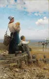 Frithjof Smith-Hald, Fiskerkone med barn, Olje på lerret