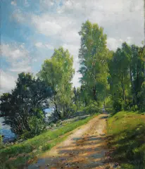 Hans Heyerdahl, Landeveien, Åsgårdstrand, Olje på lerret