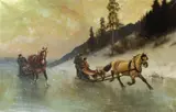 Axel Ender, Sledekjøring på isen