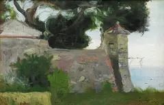 Gustav Wentzel, Festningsmur, OIje på plate