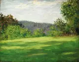 Gustav Wentzel, Grønt gress, 1890, Olje på plate