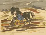 Reidar Aulie, Svarten, Litografi, lysmål