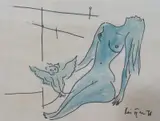 Kai Fjell, Sittende kvinne og ugle