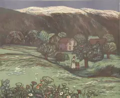 Terje Grøstad, Sommarblomar, 1982, Litografi, lysmål