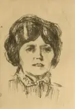 Edvard Munch, Kvinneportrett, Radering, koldnål på kobberplate