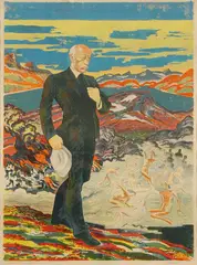 Axel Revold, Portrett av Fridtjof Nansen, Litografi, lysmål