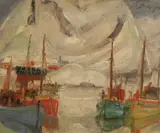 Einar Berger, Lofothavn, Olje på plate
