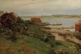 Nils Hansteen, Skjærgård med havneparti
