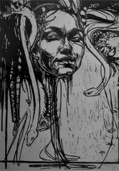 Swoon, Untitled, pencil Screenprint/wove paper Size: