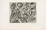 Emma Reyes, Sin título de la serie Bram van Velde, 1961 - 1962, Punta seca y aguafuerte sobre papel