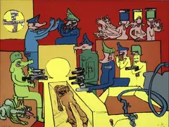 Roberto Matta, Morire per Amore, del portafolio Chile 11 septiembre - 11 Latino-américains, 1973, Serigrafía sobre papel. Ejemplar 124 de 175