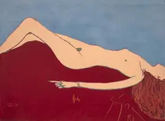 Leonel Góngora, Sueño No 6, de la carpeta El sueño en el espejo, 1981, Serigrafía sobre papel. Ejemplar VII de X