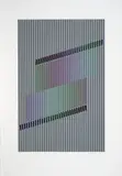 Carlos Cruz-Diez, Sin título de la carpeta Imagen e imágenes latinoamericanas de la Fundación Nuevo Cine Latinoamericano, 1994, Serigrafía sobre papel, Ejemplar 62 de 130
