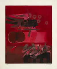 Fernando de Szyszlo, Sin título, 1997, Serigrafìa sobre papel. Ejemplar Prueba de artista